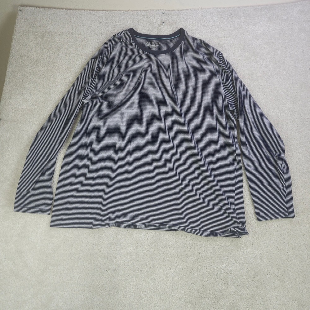 Coolibar Morada Everyday Long Sleeve T-Shirt Navy Striped UPF 50+ XXL